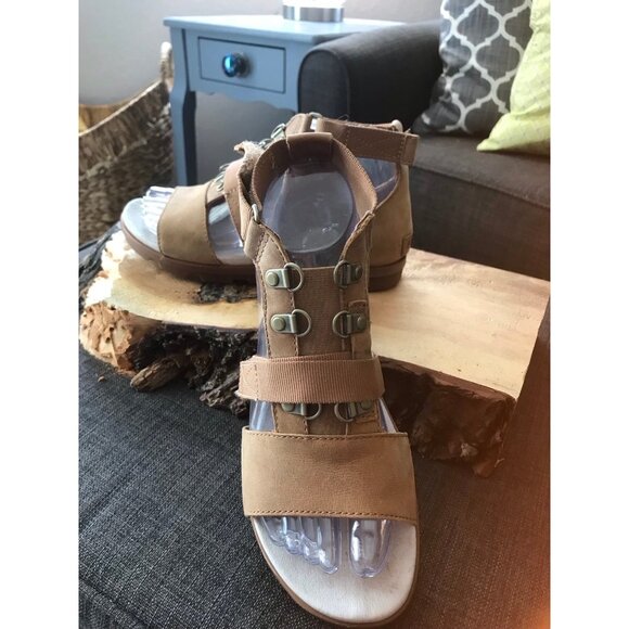 Sorel Toreda Carly Sandal Tan Size 7.5 gladiator strappy - Picture 1 of 8